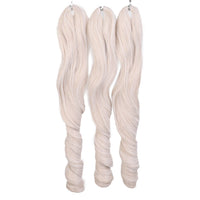 18 Inch French Curly Crochet Braiding Hair Synthetic Blonde Loose Wave Braids Hair Spiral Curls Hair Extensions