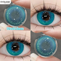 Blue Cosplay Series Colored Contact Lenses for Eyes With Prescription Cosmetics Pupils Eye Color Lenses Myopia Lens OVO