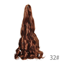 1B/Pink 24" Synthetic French Curly Braiding Hair Pre Stretched Loose Wavy Spiral Curl Crochet Braids Hair Extensions for Women