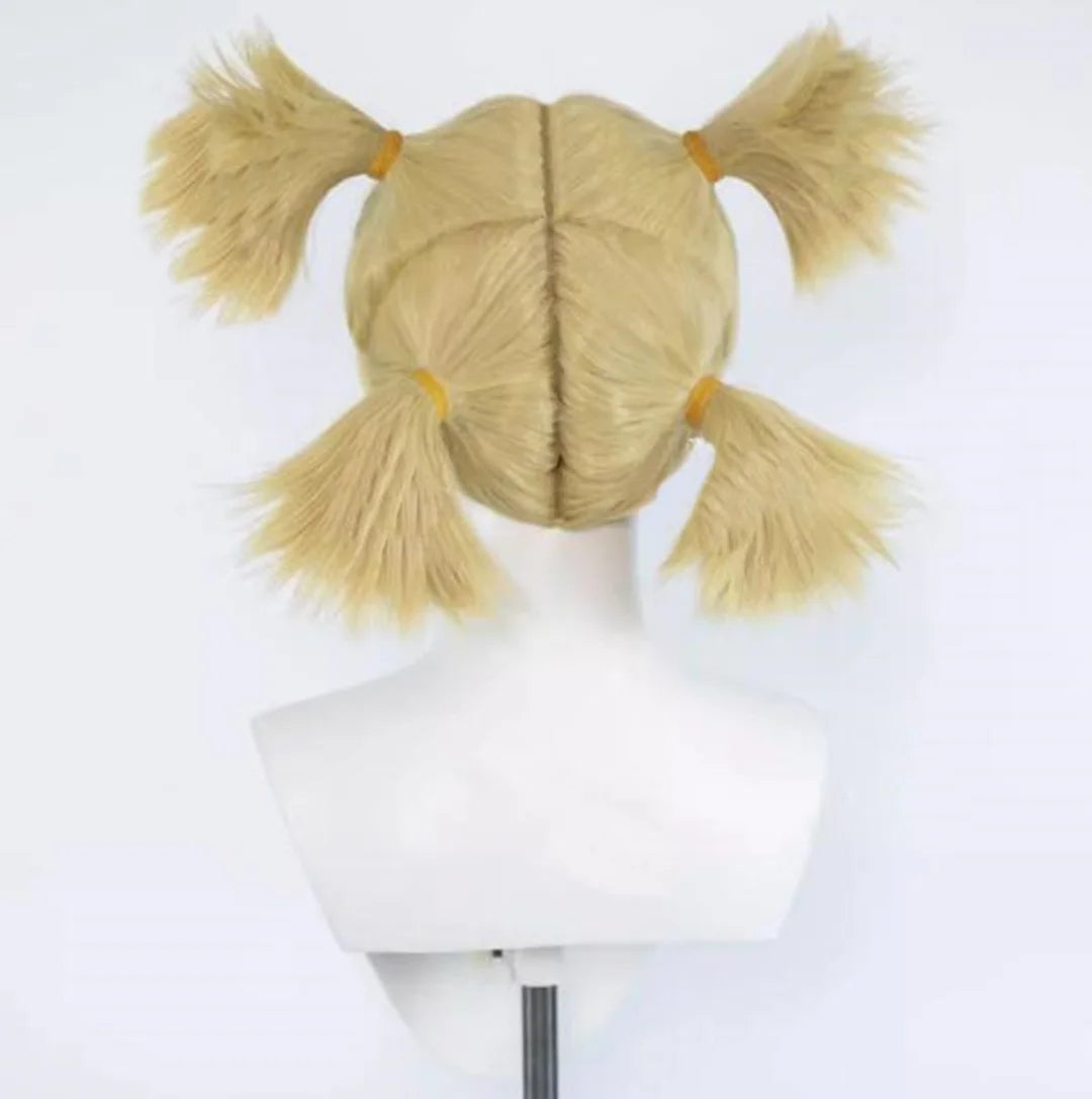 Cosplay Temari Wig  Synthetic Short Straight Wig Anime Party Golden Girl Wig