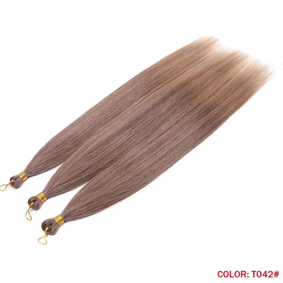 28" Deep Wave Crochet Braiding Hair 3 Pack 300g Synthetic Hair Bundles Ombre Blonde Crochet Hair Extensions