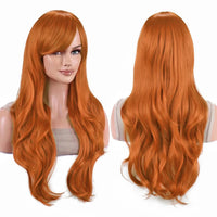 70cm Long Colorful Synthetic Hair Water Wavy Cosplay Wigs with Bangs Costume Wig for Women