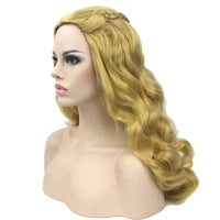 Soowee Synthetic Hair Yellow Cinderella Cartoon Characters Cosplay Wig Party Costume Wigs for Halloween & Christmas