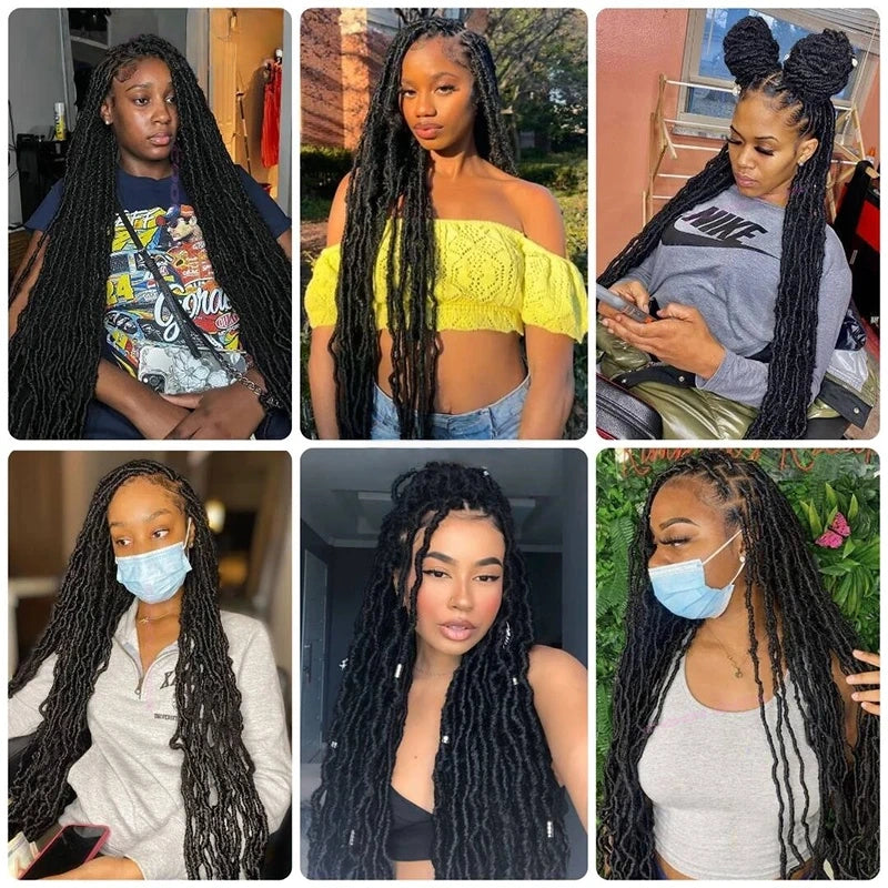 40" Dreadlock Wig Synthetic Full Lace Braided Wigs For Women Box Braids Wig Locs Braid Wig