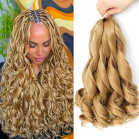 French Curly Braiding Hair Loose Wavy Bouncy French Curl Braiding Hair Extensions Synthetic Croch