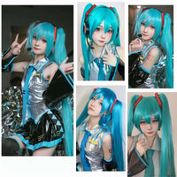 Long Teal Double Ponytail Wig Cosplay Inspired Synthetic Wig