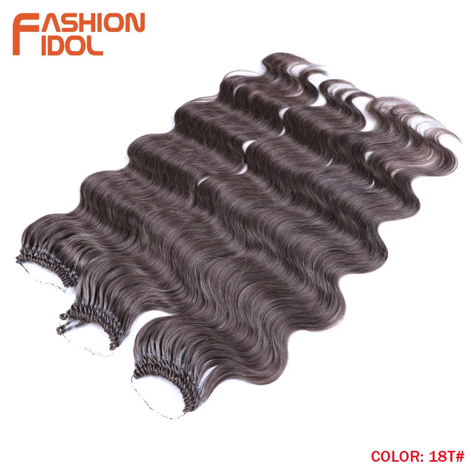 24 Inch Body Wave Crochet Hair – Synthetic Ombre Blonde Goddess Crochet Braids Natural Wavy Extensions