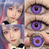 EYESHARE 1pair Colored Contact Lenses Purple Eye Lens Yearly Cosplay Blue Green Cosmetic Contacts Helloween Soft Makeup Pupils