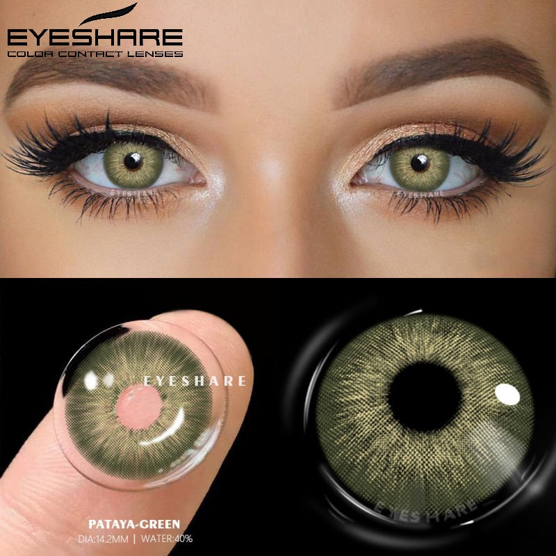 EYESHARE 2pcs Colored Contacts for Eyes Color Contact Lenses Brown Colorful Eyes Lenses Yearly Cosmetic Makeup Eye Contacts Lens