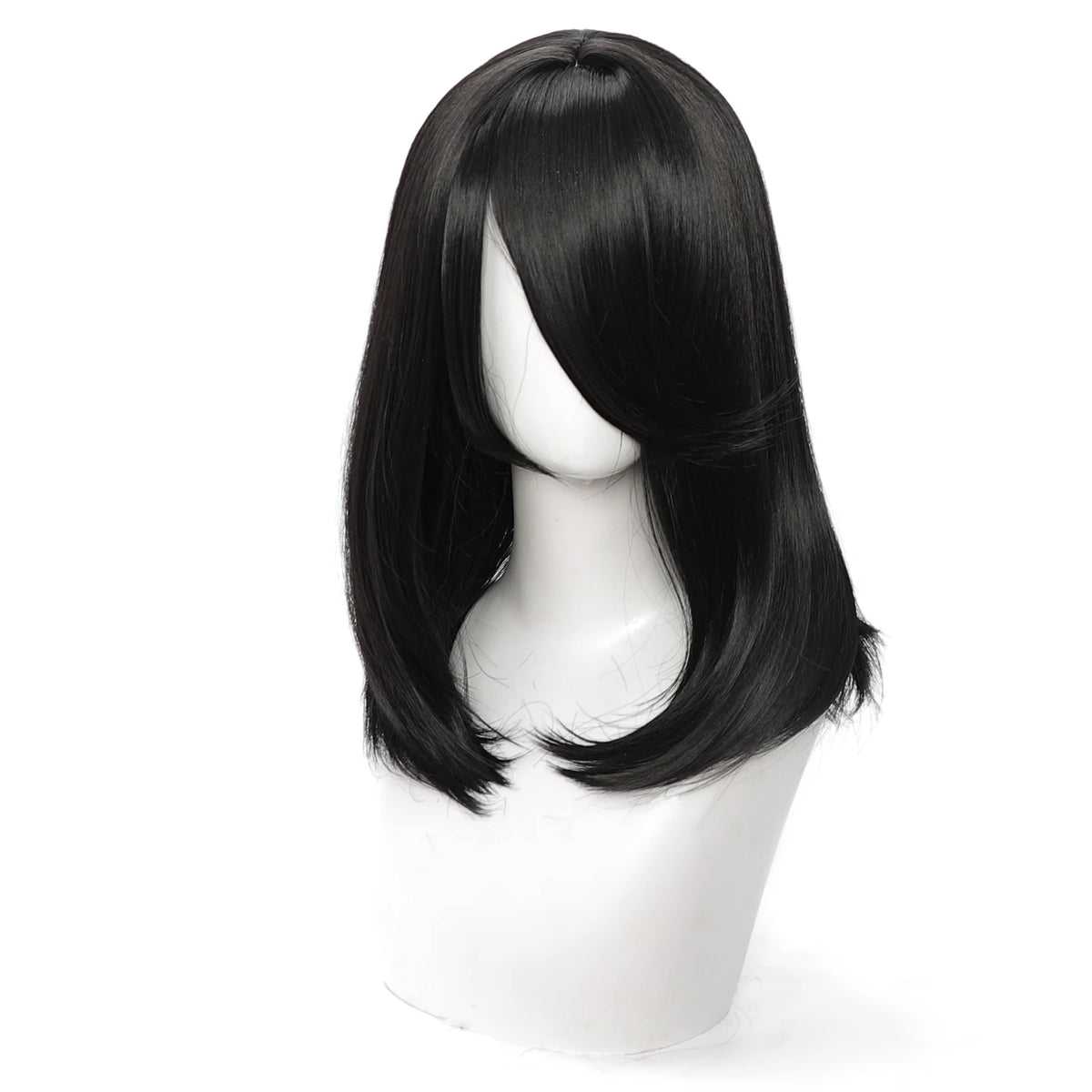 18 Inch Extra Long Straight Hair Wig With Bangs Synthetic Heat-Resistant Suitable For Women Cosplay Wigs