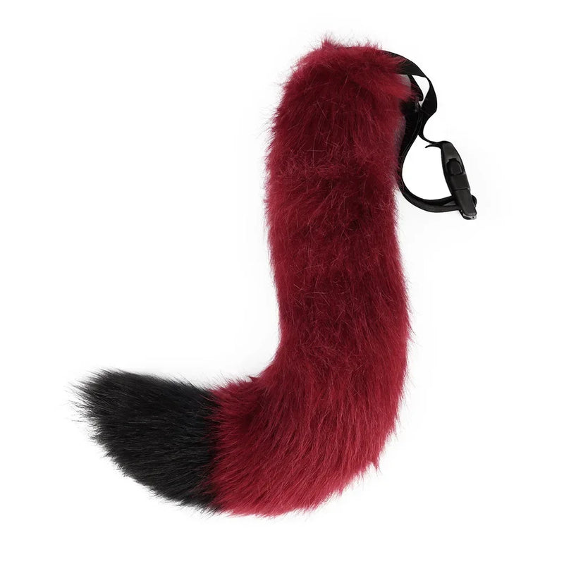 Plush Fox Tail Cosplay Accessory – 50cm Faux Fur Animal Tail with Waist Belt