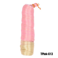 1B/Pink 24" Synthetic French Curly Braiding Hair Pre Stretched Loose Wavy Spiral Curl Crochet Braids Hair Extensions for Women
