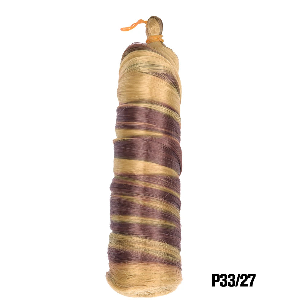 1B/Pink 24" Synthetic French Curly Braiding Hair Pre Stretched Loose Wavy Spiral Curl Crochet Braids Hair Extensions for Women