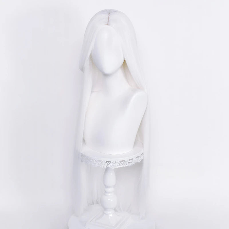 Long Straight Cosplay Wig 100cm Centre Parting Central Split Blond Pink Red Purple Heat Resistant Synthetic Hair Wigs