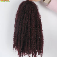 18 Inch Marley Twist Crochet Hair – Ombre Black to Blonde Synthetic Afro Braiding Hair