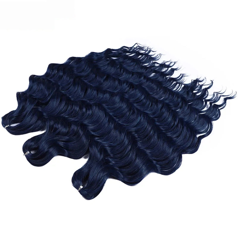 Water Wave Ombre Blonde Braiding Hair Extensions – Deep Wave Afro Curl Crochet for Women