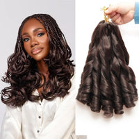 French Curl Crochet Braids Short Curly Crochet Hair Bouncy Synthetic knotless Braiding