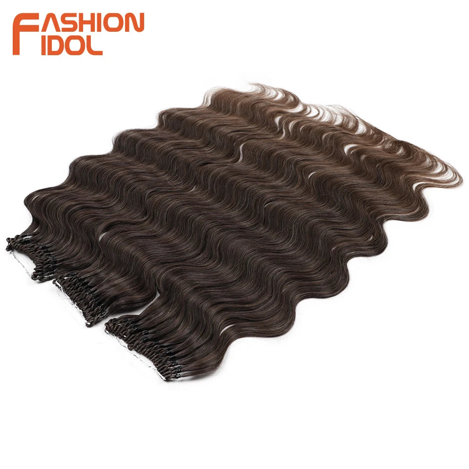 24 Inch Body Wave Crochet Hair – Synthetic Ombre Blonde Goddess Crochet Braids Natural Wavy Extensions