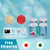 Mill creek 2Pcs Color Weakness Glasses Contact lenses For People With Corrective Red-green Color Blindness Colorblind Eyewear