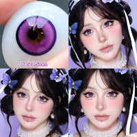 Beauty Purple Contact Lenses for Eyes Myopia Colored Contact Lenses Natural Blue Lens Fashion Cosplay Pupils OVO