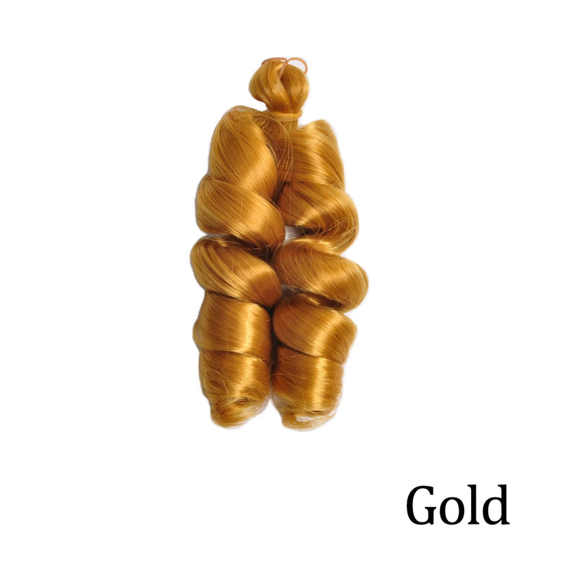 Loose Curly 12″ Pre-Stretched Wavy Braiding Hair – Easy Crochet / Box Braid Bulk (Natural-Curl, Low Shedding)