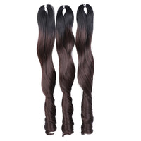 18 Inch French Curly Crochet Braiding Hair Synthetic Blonde Loose Wave Braids Hair Spiral Curls Hair Extensions