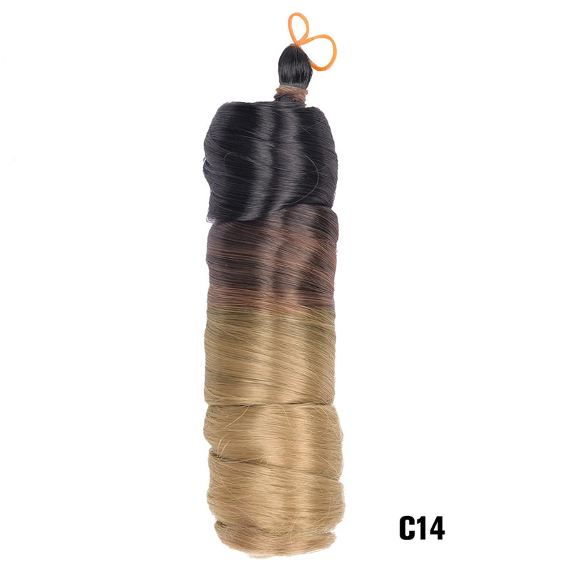 French Curls Braiding Hair Extensions Synthetic Hair Loose Wave Spiral Curl Braids High Temperature Ombre Pre Stretched Hair