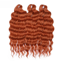 Water Wave Ombre Blonde Braiding Hair Extensions – Deep Wave Afro Curl Crochet for Women