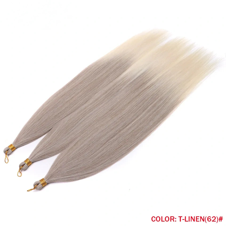 28" Deep Wave Crochet Braiding Hair 3 Pack 300g Synthetic Hair Bundles Ombre Blonde Crochet Hair Extensions