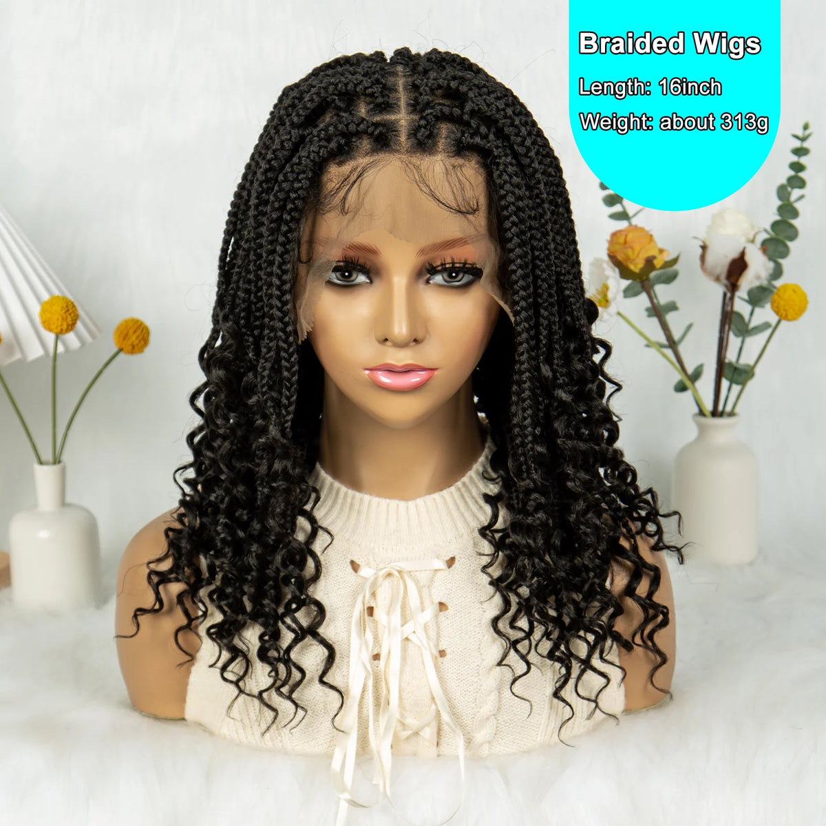 Dreadlock Wig for Black Women – Faux Locs Full Lace Wig with Curly Ends