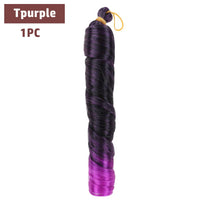 French Curls Braiding Hair 12-24inch Hair Extensions Synthetic Hairs Spiral Curls Braids Pre Stretched Loose Wave Braiding Hair