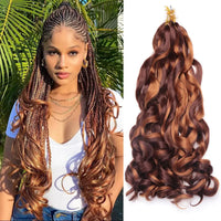 Loose Wave French Curl Braiding Hair – Ombre Pre-Stretched Crochet Hair Extensions for Black Women