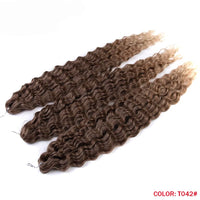 24 Inch Water Wave Crochet Braiding Hair Pink Blonde Synthetic Hair Extensions for Black Women