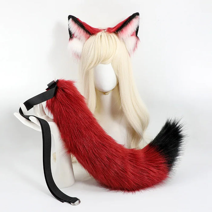 New Red Fox Anime Beast Ear Beast Tail Wolf Ear Cat Ear Headband Nick Fox Nick COSPLAY Simulation Fox Ears Hair Accessories
