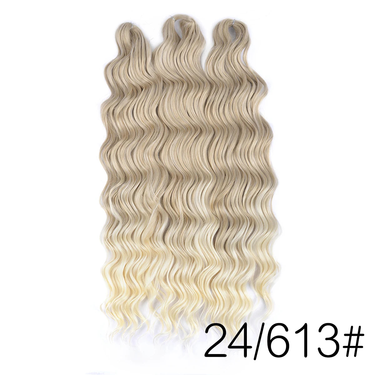28 Inch Deep Wave Crochet Hair | Synthetic Ocean Wave Braiding Extensions