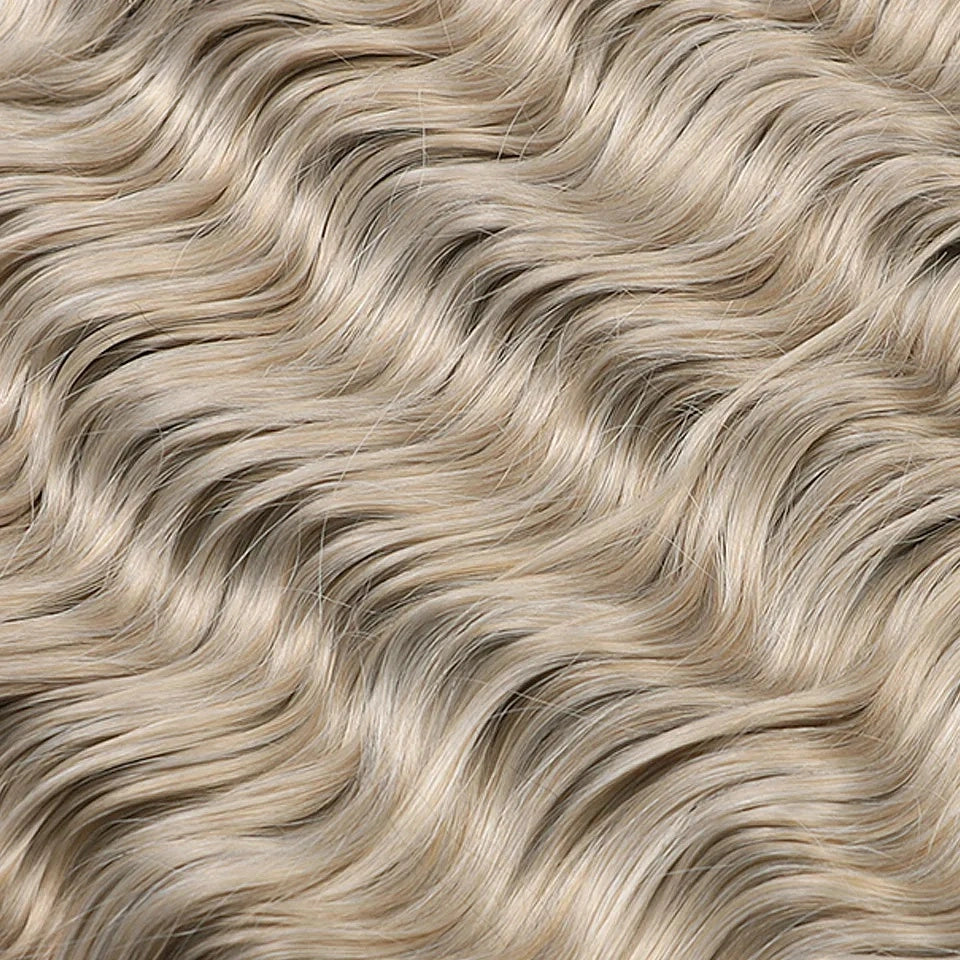 Water Wave Ombre Blonde Braiding Hair Extensions – Deep Wave Afro Curl Crochet for Women