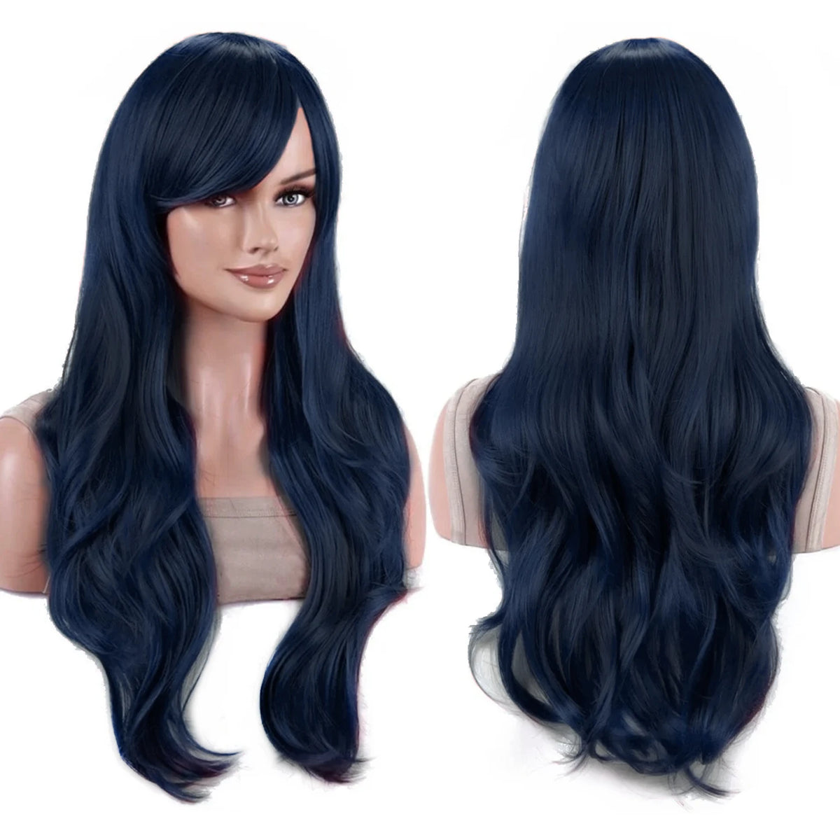 70cm Long Colorful Synthetic Hair Water Wavy Cosplay Wigs with Bangs Costume Wig for Women