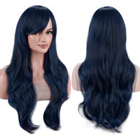 70cm Long Colorful Synthetic Hair Water Wavy Cosplay Wigs with Bangs Costume Wig for Women