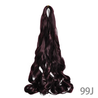 1B/Pink 24" Synthetic French Curly Braiding Hair Pre Stretched Loose Wavy Spiral Curl Crochet Braids Hair Extensions for Women