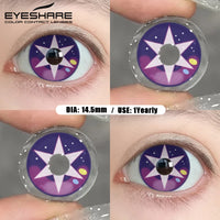 EYESHARE 1Pair Color Contact Lenses For Eyes Anime Purple Colored Lenses Pink Cosplay Halloween Makeup Lenses Yearly Eye Contact