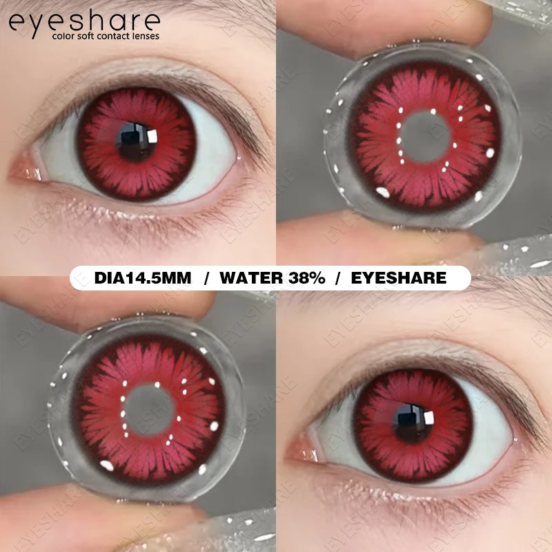 EYESHARE 1Pair Color Contact Lenses For Eyes Anime Purple Colored Lenses Pink Cosplay Halloween Makeup Lenses Yearly Eye Contact