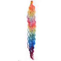 24 Inch Colored Deep Wave Crochet Hair – Synthetic Water Wave Braiding Extensions