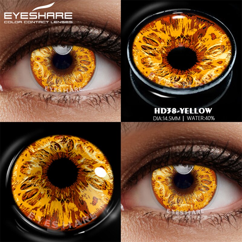 EYESHARE Cosplay Color Contact Lenses for Eyes Beauty Makeup Halloween Blue Purple Contact Lenses Eye Cosmetic Color Lens Eyes