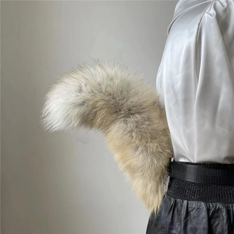 Plush Fox Tail Cosplay Accessory – Adjustable Belt & Bendable Faux Fur Tail