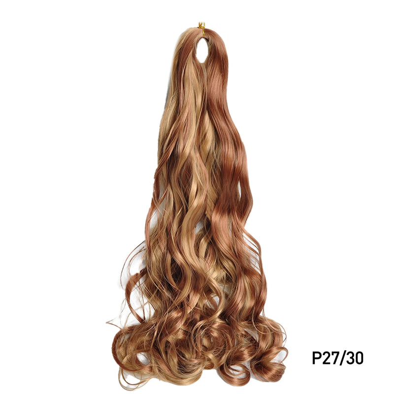 French Curls Braiding Hair Extensions Synthetic Hair Loose Wave Spiral Curl Braids High Temperature Ombre Pre Stretched Hair