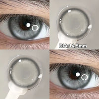 Gray Prescription Contact Lenses Fashion Pupils Cosmetics Eye Color Lenses Myopia Colored Contact Lenses Brown OVOLOOK