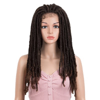 Curly Wig Brown Synthetic Lace Wigs for Women 24Inch Water Wave Cosplay Wig Heat Resistant Long Wavy Fake Hair