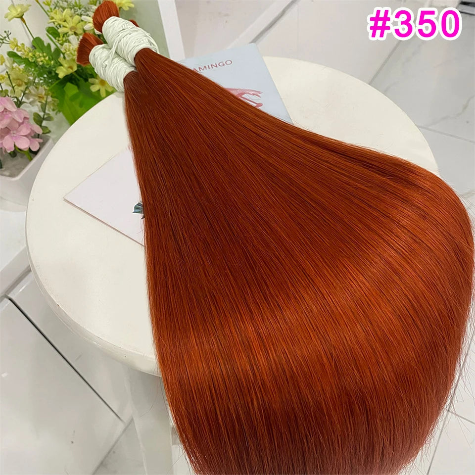 Colored Straight Human Hair Bulk for Braiding