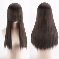 Cosplay Synthetic Wig 60cm Long Straight Curly Hairpiece Thickened High Temp Fiber Rainbow Color Rose Cap Party Halloween