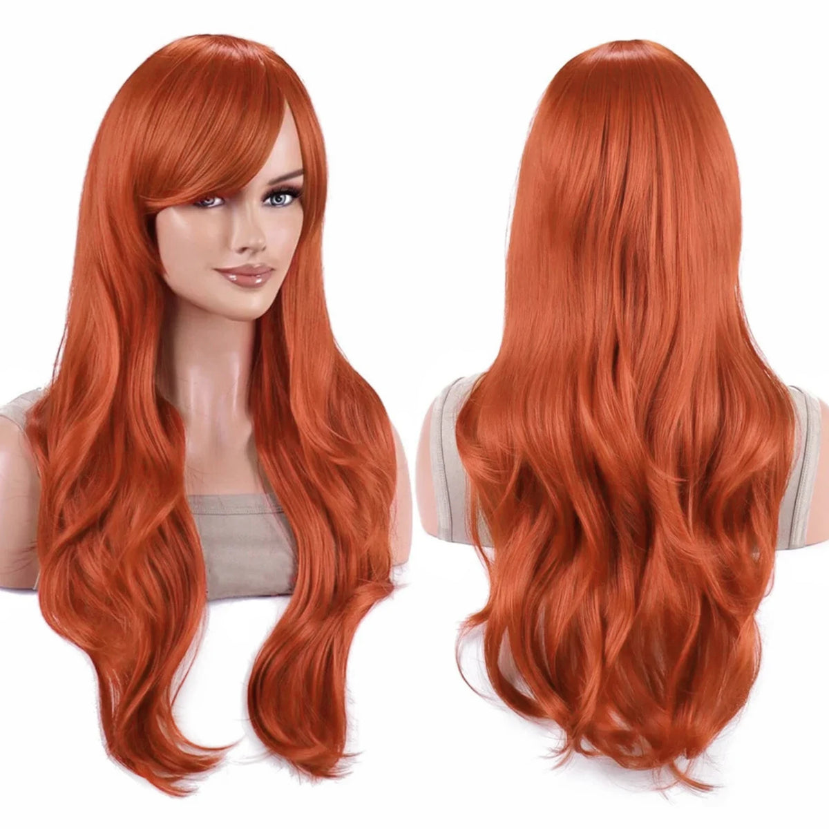 70cm Long Colorful Synthetic Hair Water Wavy Cosplay Wigs with Bangs Costume Wig for Women